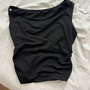 Amazon Black One-Shoulder Tank Top